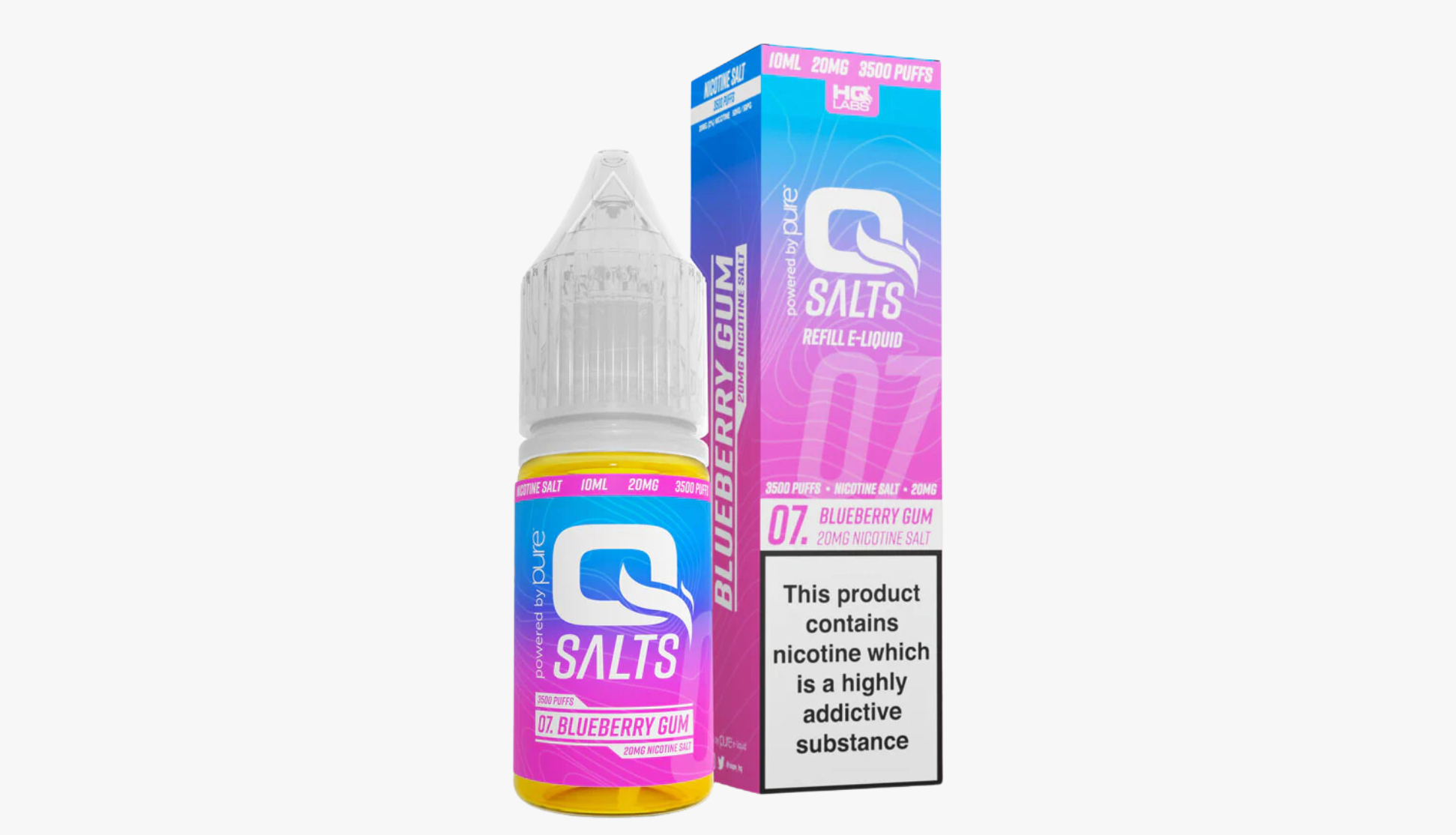 Blueberry Gum 10ml Nicotine Salt E-Liquid by Qsalts 20MG